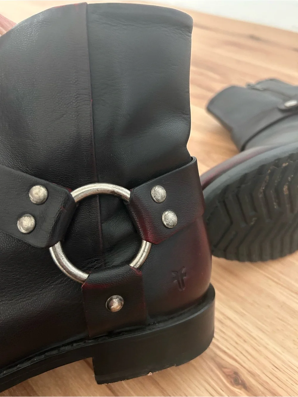 Frye Veronica Leather Harness Moto Boot - Picture 5 of 6